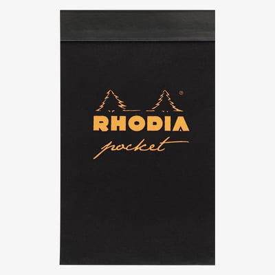 Rhodia Pocket Pad - Black - Squared