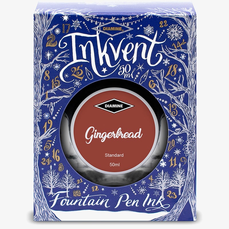 Diamine Inkvent Christmas Ink Bottle 50ml - Gingerbread