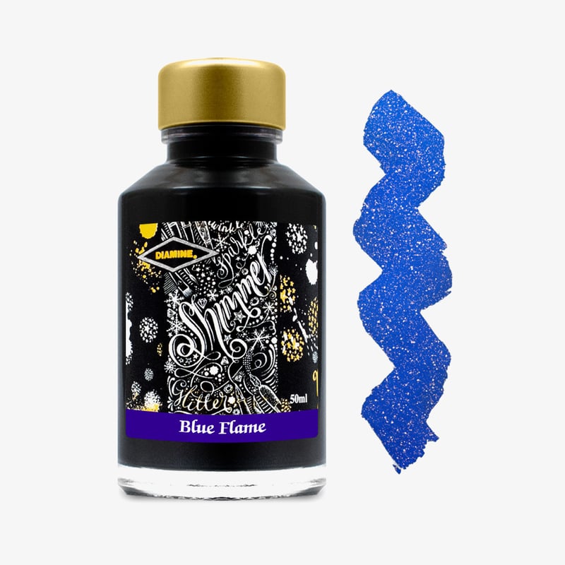 Diamine Inks Diamine Shimmering Ink Bottle 50ml - Blue Flame