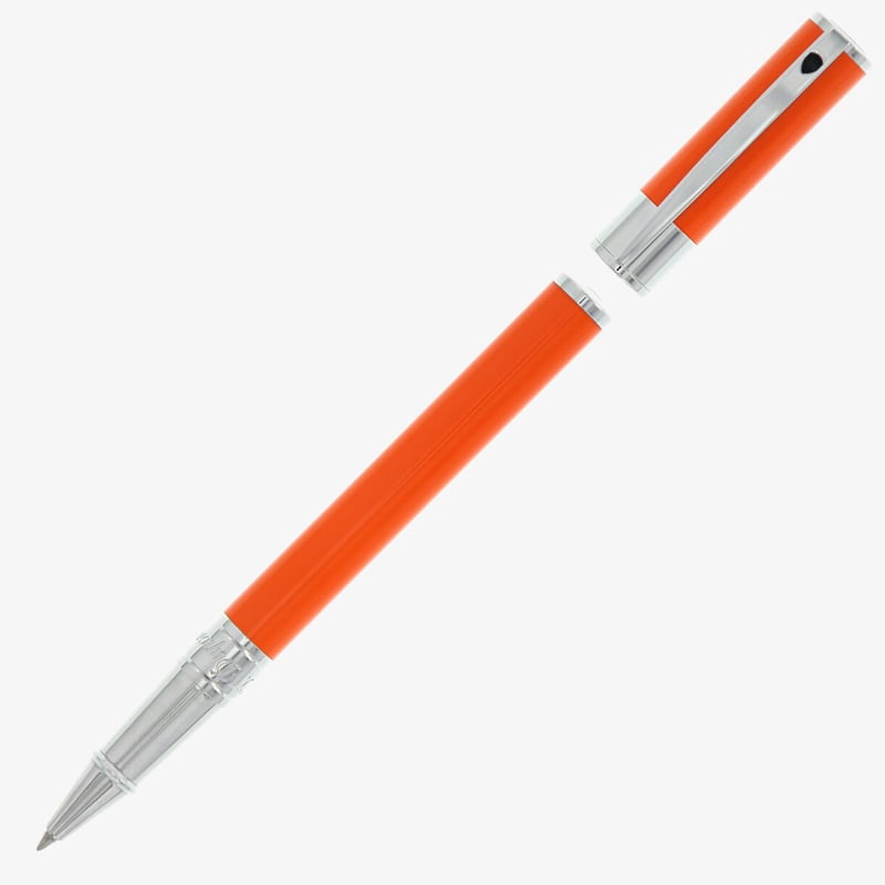 S.T. Dupont S.T. Dupont D-Initial Rollerball Pen - Orange & Chrome