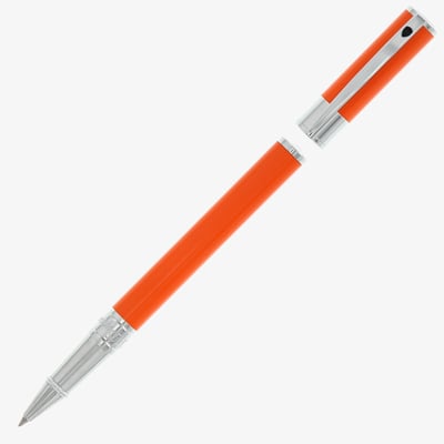 S.T. Dupont D-Initial Rollerball Pen - Orange & Chrome