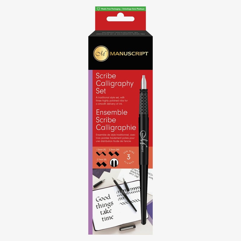 Manuscript Manuscript Scribe Calligraphy Pen Set - 3 Nibs (Right Handed)
