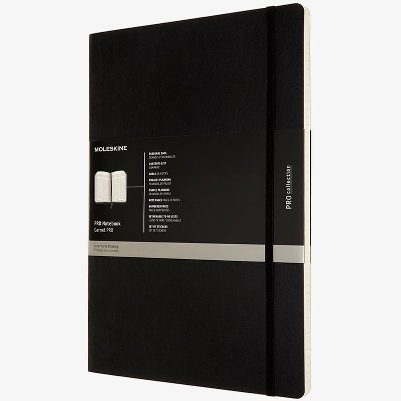 Moleskine Moleskine Pro Soft Cover A4 Notebook - Black