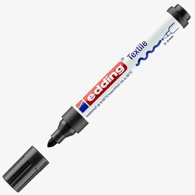 Edding 4500 Textile Marker - Medium - Black