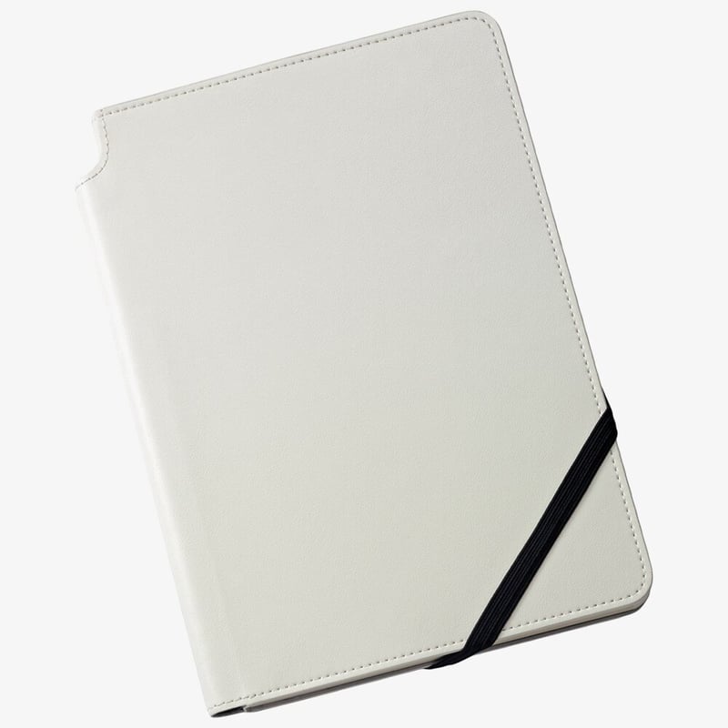 Cross Ruled Leather Journal - Classic White - Medium