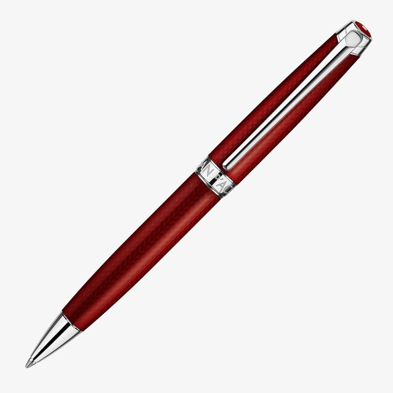 Caran d'Ache Caran d'Ache Léman Ballpoint Pen - Rouge Carmin Guilloché