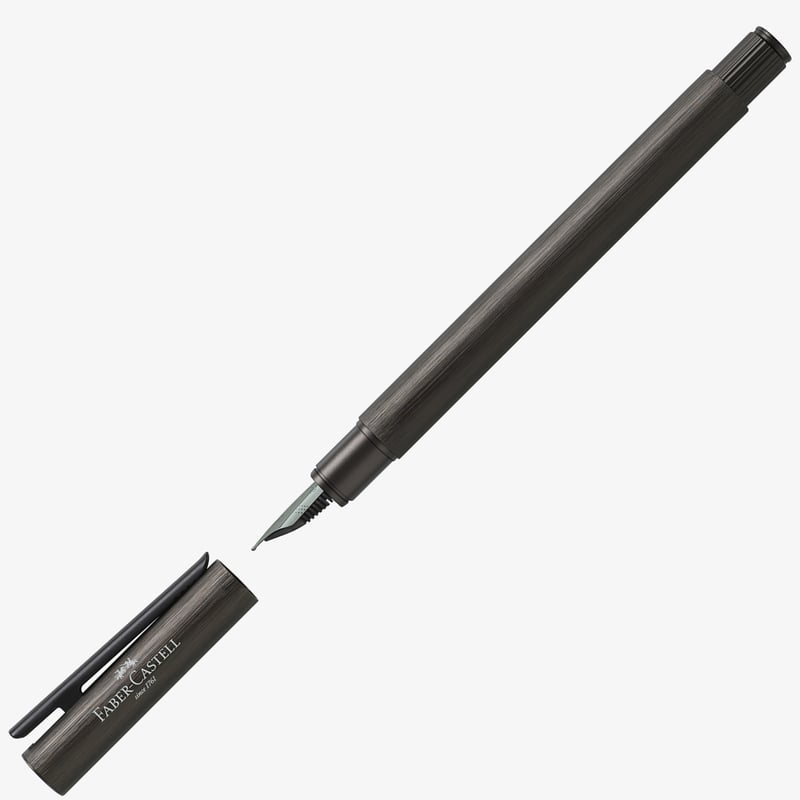 Faber-Castell Faber-Castell Neo Slim Fountain Pen - Aluminium Black