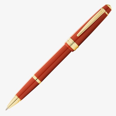 Cross Bailey Light Rollerball Pen - Amber Resin with Gold Plated Trim