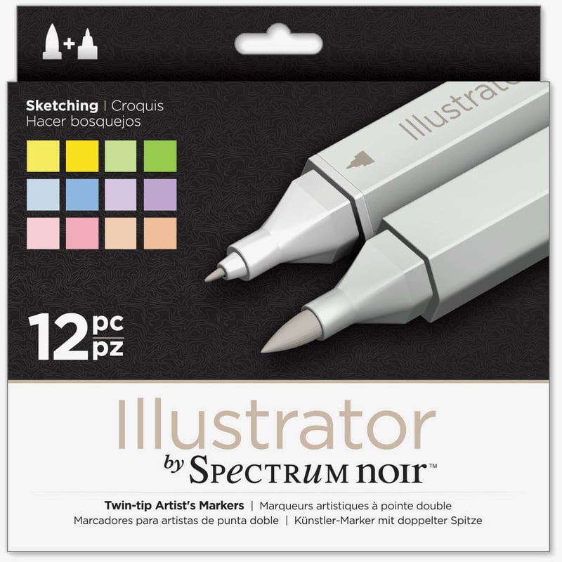 Spectrum Noir Spectrum Noir Illustrator Markers - Sketching (Pack of 12)