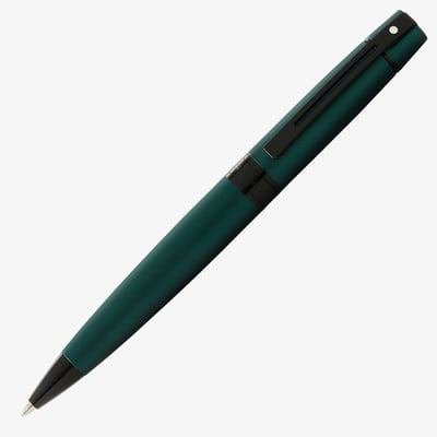 Sheaffer 300 Ballpoint Pen - Matte Green Lacquer PVD Trim