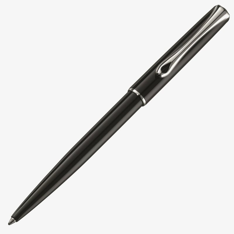 Diplomat Diplomat Traveller Ballpoint Pen - Gloss Black Chrome Trim