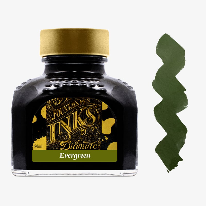 Diamine Inks Diamine Ink Bottle 80ml - Evergreen