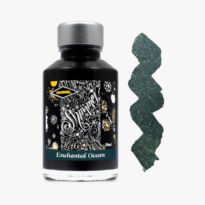 Diamine Inks Diamine Shimmering Ink Bottle 50ml - Enchanted Ocean