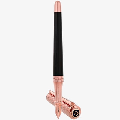 S.T. Dupont Liberte Fountain Pen - Black & Pink Gold