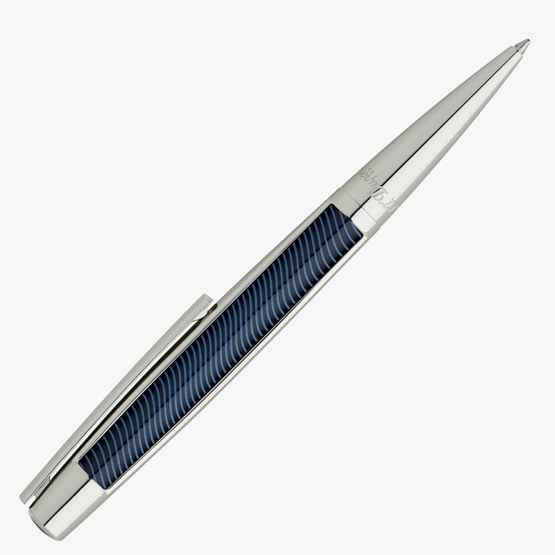 S.T. Dupont S.T. Dupont Defi Ballpoint Pen - Blue & Palladium