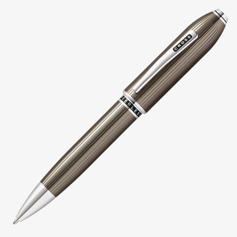 筆記具 CROSS PEERLESS 125 Cross Peerless 125 Ballpoint Pen - Titanium Grey Platinum Trim