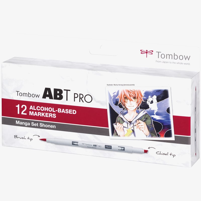 Tombow Tombow ABT PRO Markers - Manga Shonen Colours (Pack of 12)