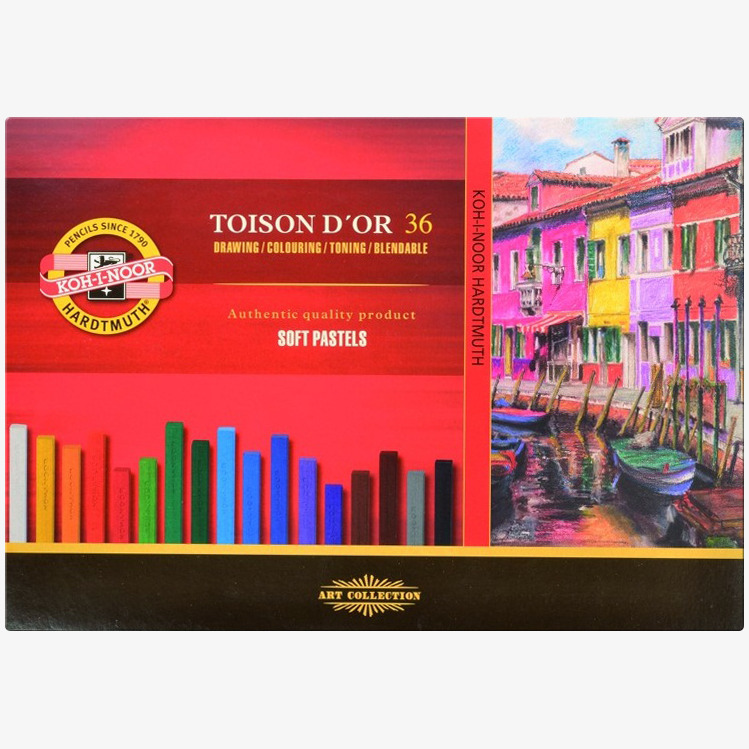 Koh-I-Noor Koh-I-Noor 8585 Artist's Square Dry Chalks - Assorted Colours (Pack of 36)