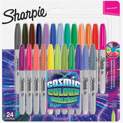 Sharpie Sharpie Fine Marker Pens - Cosmic Colours (Pack of 24)