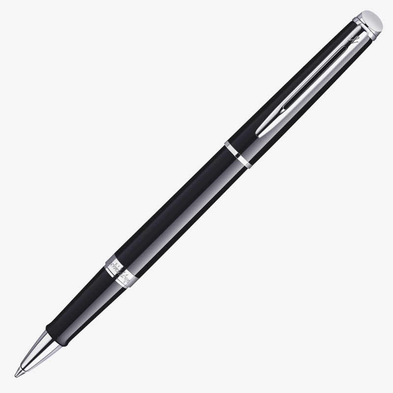 Waterman Waterman Hemisphere Rollerball Pen - Gloss Black Chrome Trim