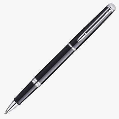 Waterman Hemisphere Rollerball Pen - Gloss Black Chrome Trim