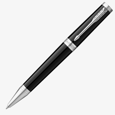 Parker Ingenuity Ballpoint Pen - Black Chrome Trim