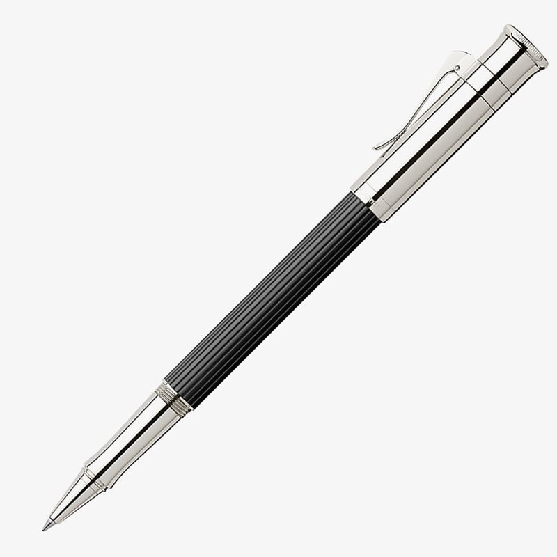 Graf von Faber-Castell Graf von Faber-Castell Classic Rollerball Pen - Ebony Platinum Plated