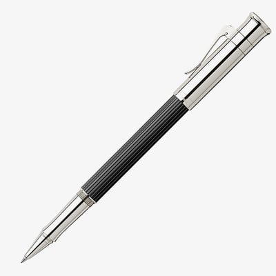 Graf von Faber-Castell Classic Rollerball Pen - Ebony Platinum Plated