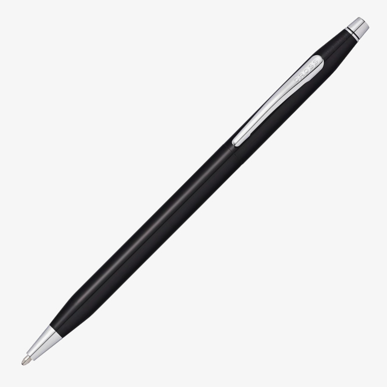 Cross Cross Classic Century Ballpoint Pen - Glossy Black PVD Chrome Trim