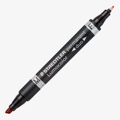 Staedtler Lumocolor Duo Permanent Marker - Bullet/Chisel Tip