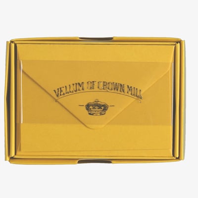 Crown Mill Colours Line - Set of 25 Cards & Envelopes - Mango