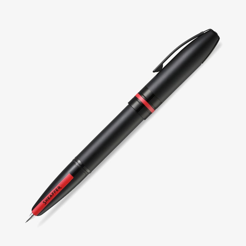 Sheaffer Sheaffer Icon Fountain Pen - Matte Black Lacquer Red PVD Trim