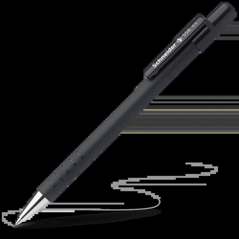Black Schneider Pencil 556 0.5mm mechanical pencil with a fully rubberised barrel