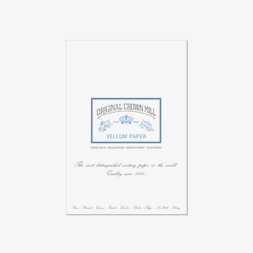 White Vellum A4 writing pad with its cover
