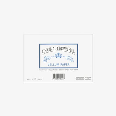 Crown Mill Vellum C6 Envelopes - Pack of 25 - White