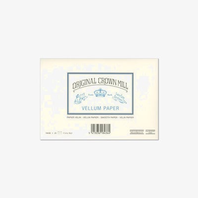 Crown Mill Vellum C6 Envelopes - Pack of 25 - Cream