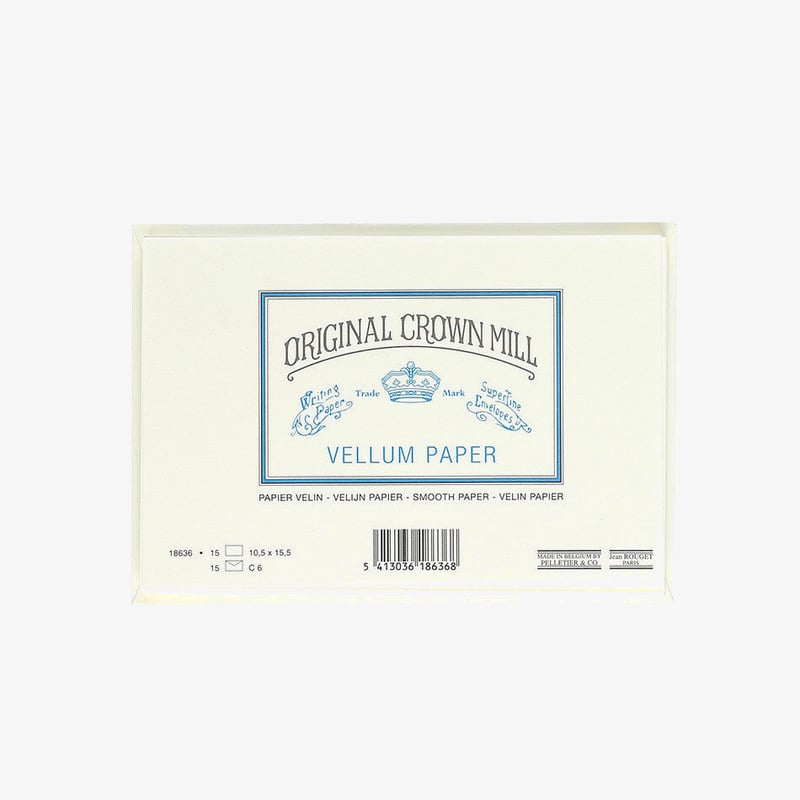 Cream Vellum cards and matching envelopes