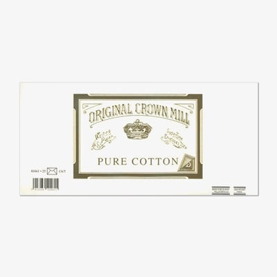 Crown Mill Pure Cotton DL Envelopes - Pack of 25 - White