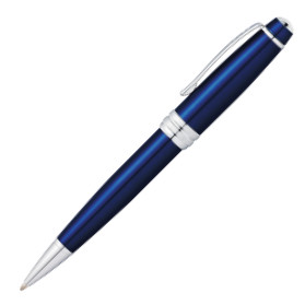Cross Bailey Ballpoint Pen - Blue Lacquer Chrome Trim - Picture 1