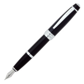 Cross Bailey Fountain & Ballpoint Pen Set - Black Lacquer Chrome Trim - Picture 1