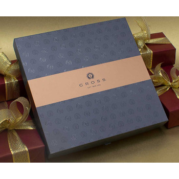 Cross Bailey Fountain Pen - Black Lacquer Chrome Trim in Luxury Gift Box with Free Notebook - Picture 1