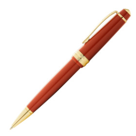 Cross Bailey Light Ballpoint Pen - Amber Resin with Gold Plated Trim - Picture 1