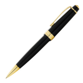 Cross Bailey Light Ballpoint Pen - Black Resin Gold Plated Trim - Picture 1