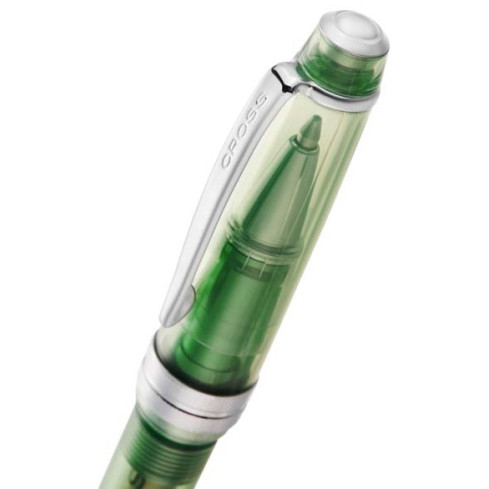 Cross Bailey Light Ballpoint Pen - Translucent Green Resin with Bright Chrome Trim - Picture 1