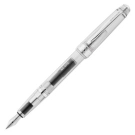 Cross Bailey Light Fountain Pen - Translucent Clear Resin with Bright Chrome Trim (Extra Fine)