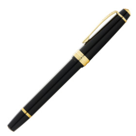 Cross Bailey Light Rollerball Pen - Black Resin Gold Plated Trim - Picture 3