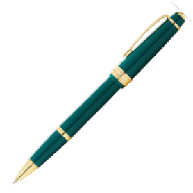 Cross Bailey Light Rollerball Pen - Green Resin with Gold Plated Trim - Picture 1