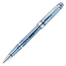 Cross Bailey Light Rollerball Pen - Translucent Navy-Blue Resin with Bright Chrome Trim