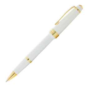 Cross Bailey Light Rollerball Pen - White Resin with Gold Plated Trim - Picture 1