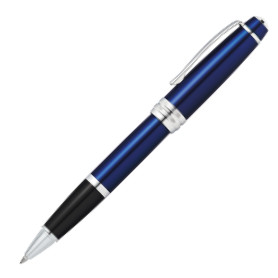 Cross Bailey Rollerball Pen - Blue Lacquer Chrome Trim - Picture 1
